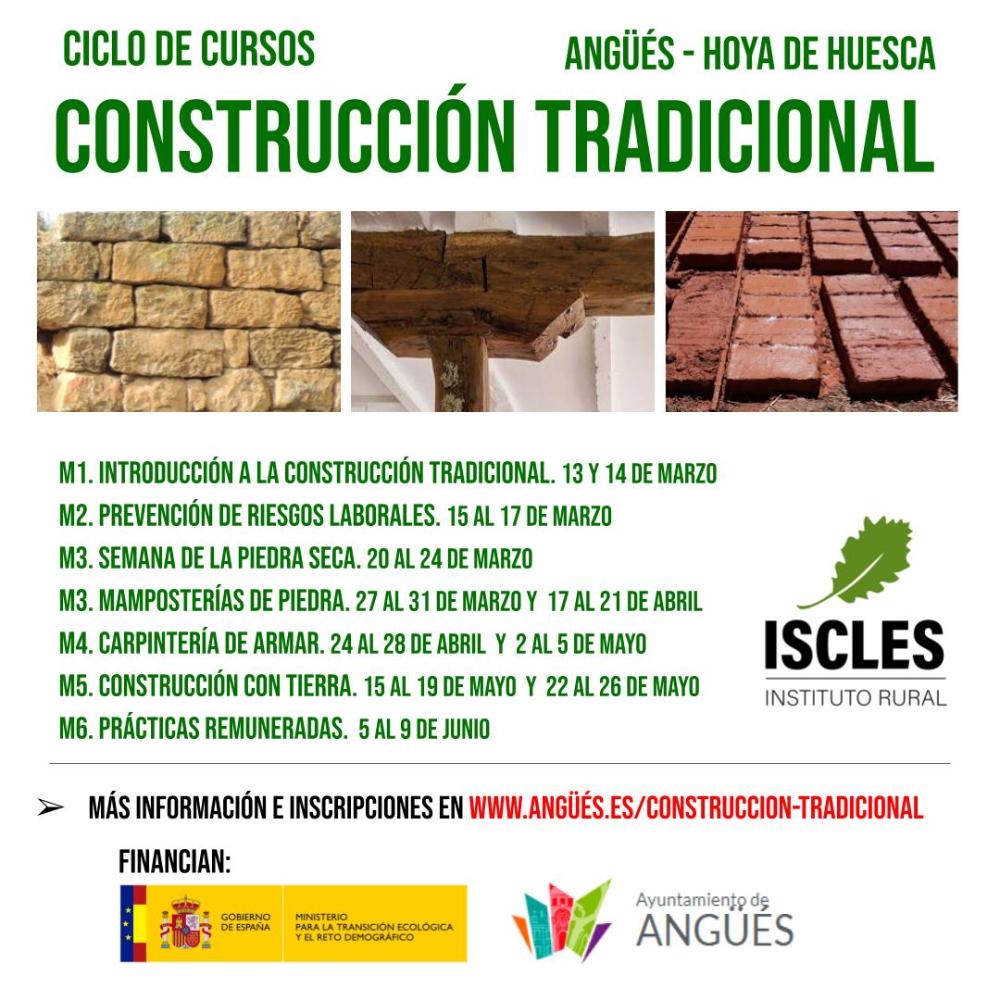 Imagen CICLO DE CURSOS. RECUPERACIÓN DE TÉCNICAS DE CONSTRUCCIÓN TRADICIONAL